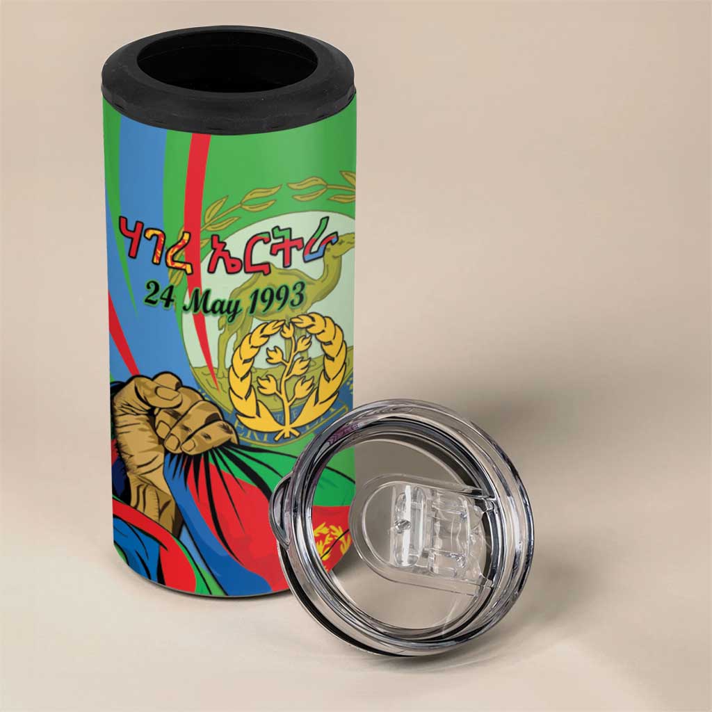 Happy Eritrea Independence Day 4 in 1 Can Cooler Tumbler 34th Anniversary LT15