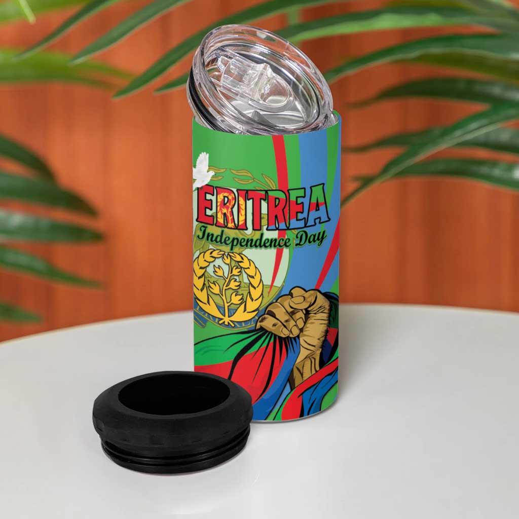 Happy Eritrea Independence Day 4 in 1 Can Cooler Tumbler 34th Anniversary LT15