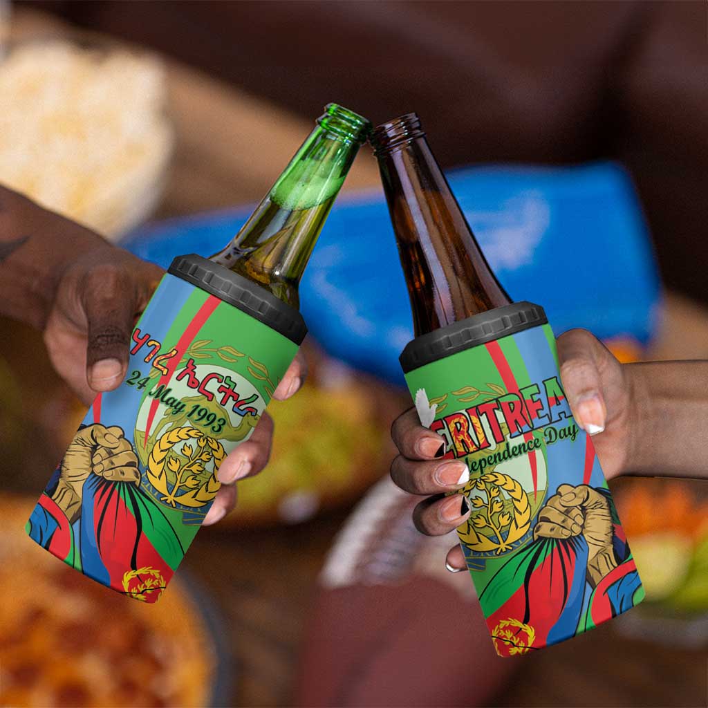 Happy Eritrea Independence Day 4 in 1 Can Cooler Tumbler 34th Anniversary LT15