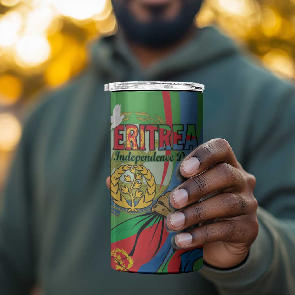 Happy Eritrea Independence Day 4 in 1 Can Cooler Tumbler 34th Anniversary LT15