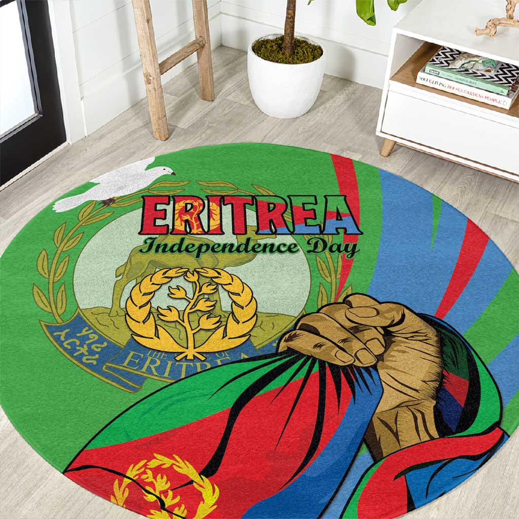 Happy Eritrea Independence Day Round Carpet 34th Anniversary LT15