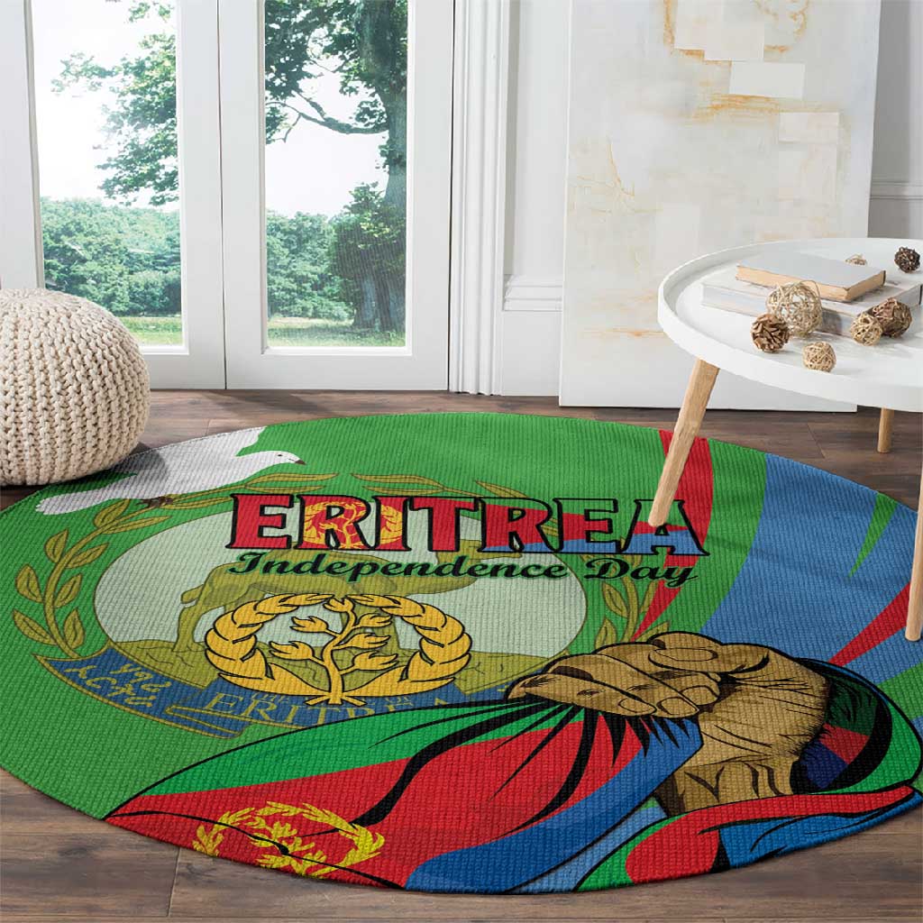 Happy Eritrea Independence Day Round Carpet 34th Anniversary LT15