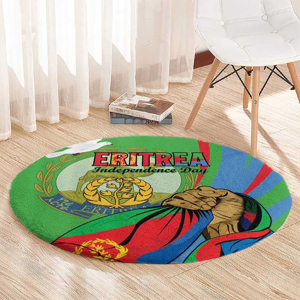 Happy Eritrea Independence Day Round Carpet 34th Anniversary LT15