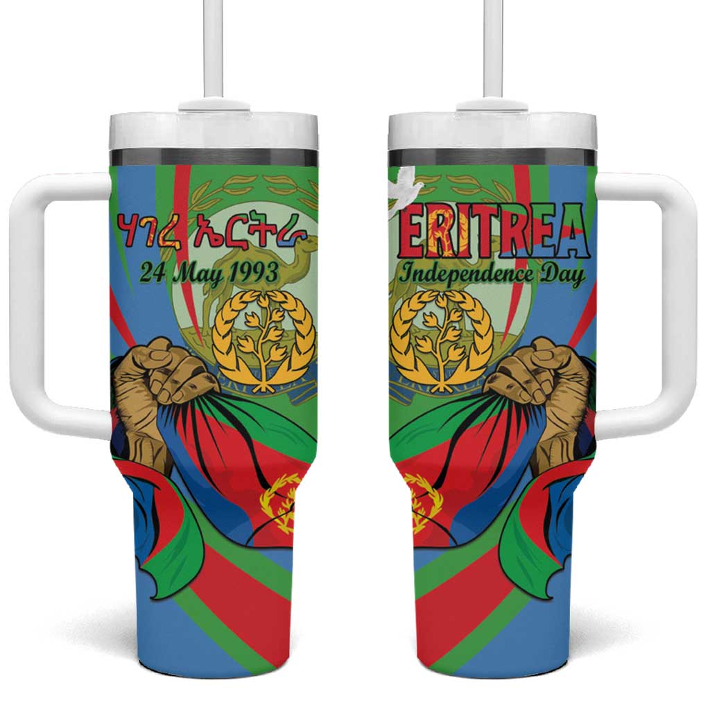 Happy Eritrea Independence Day Tumbler With Handle 34th Anniversary LT15