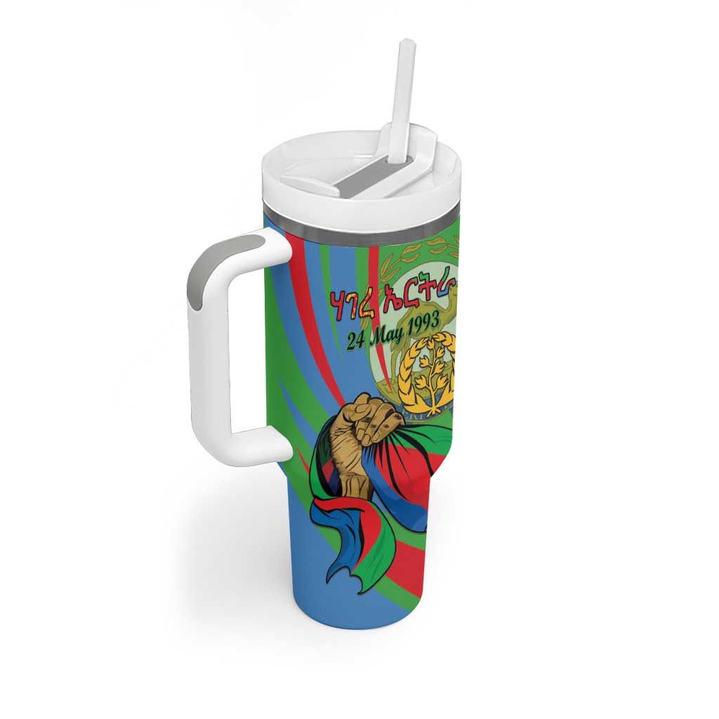 Happy Eritrea Independence Day Tumbler With Handle 34th Anniversary LT15