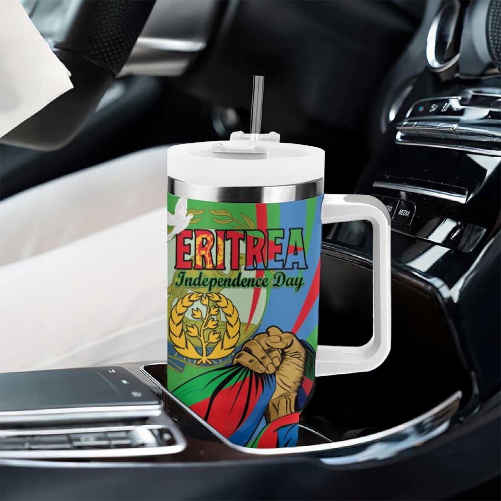 Happy Eritrea Independence Day Tumbler With Handle 34th Anniversary LT15
