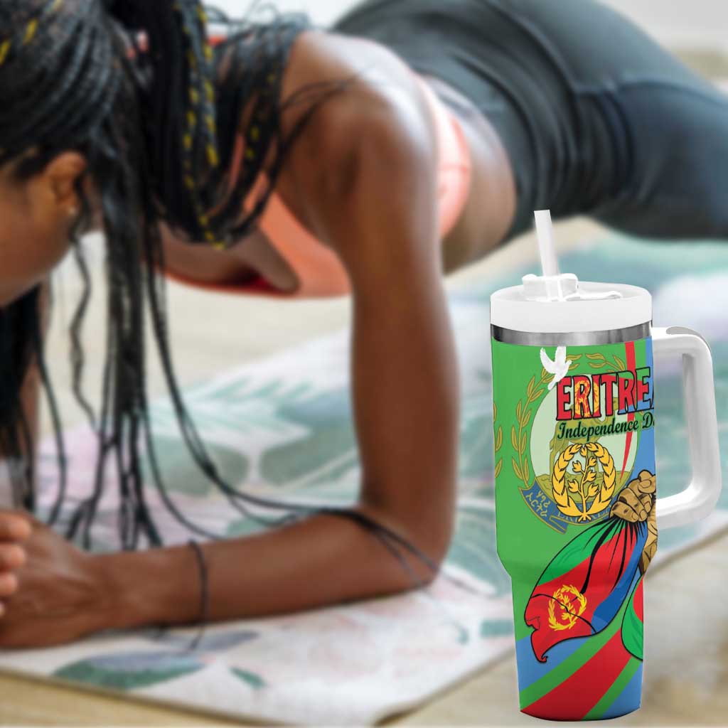 Happy Eritrea Independence Day Tumbler With Handle 34th Anniversary LT15