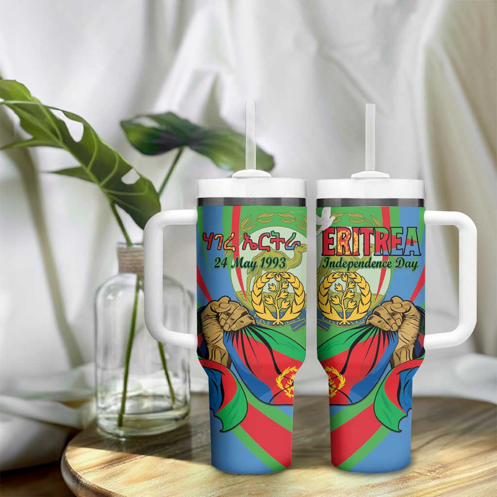 Happy Eritrea Independence Day Tumbler With Handle 34th Anniversary LT15