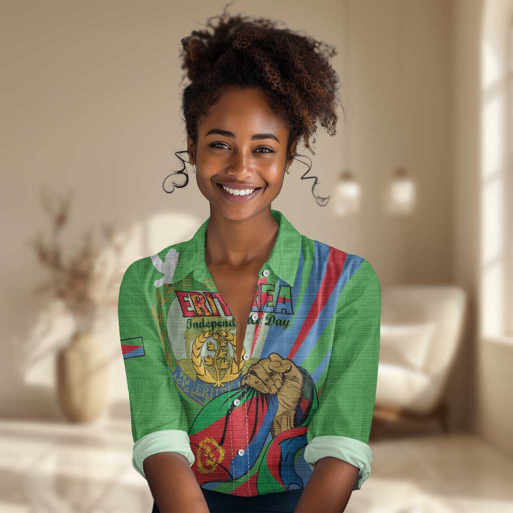 Happy Eritrea Independence Day Women Casual Shirt 34th Anniversary LT15