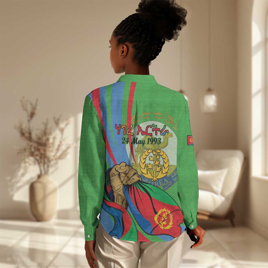 Happy Eritrea Independence Day Women Casual Shirt 34th Anniversary LT15