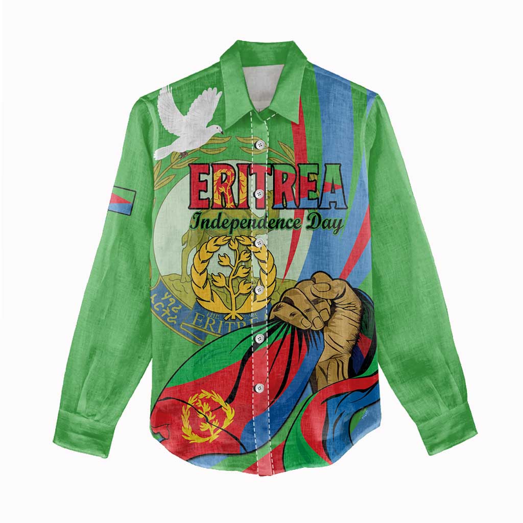 Happy Eritrea Independence Day Women Casual Shirt 34th Anniversary LT15