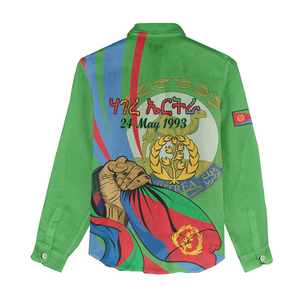 Happy Eritrea Independence Day Women Casual Shirt 34th Anniversary LT15