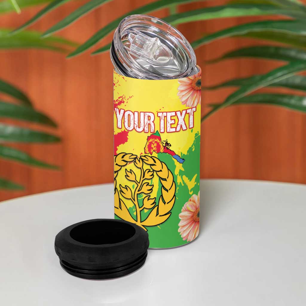Personalised Eritrea 4 in 1 Can Cooler Tumbler Happy Independence Day LT15