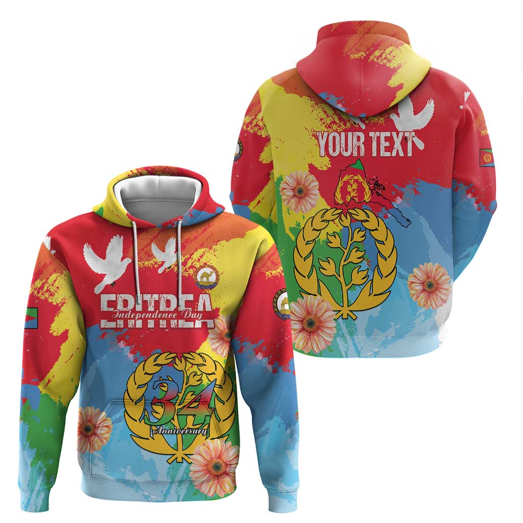 Personalised Eritrea Independence Day Hoodie Grunge Style LT15