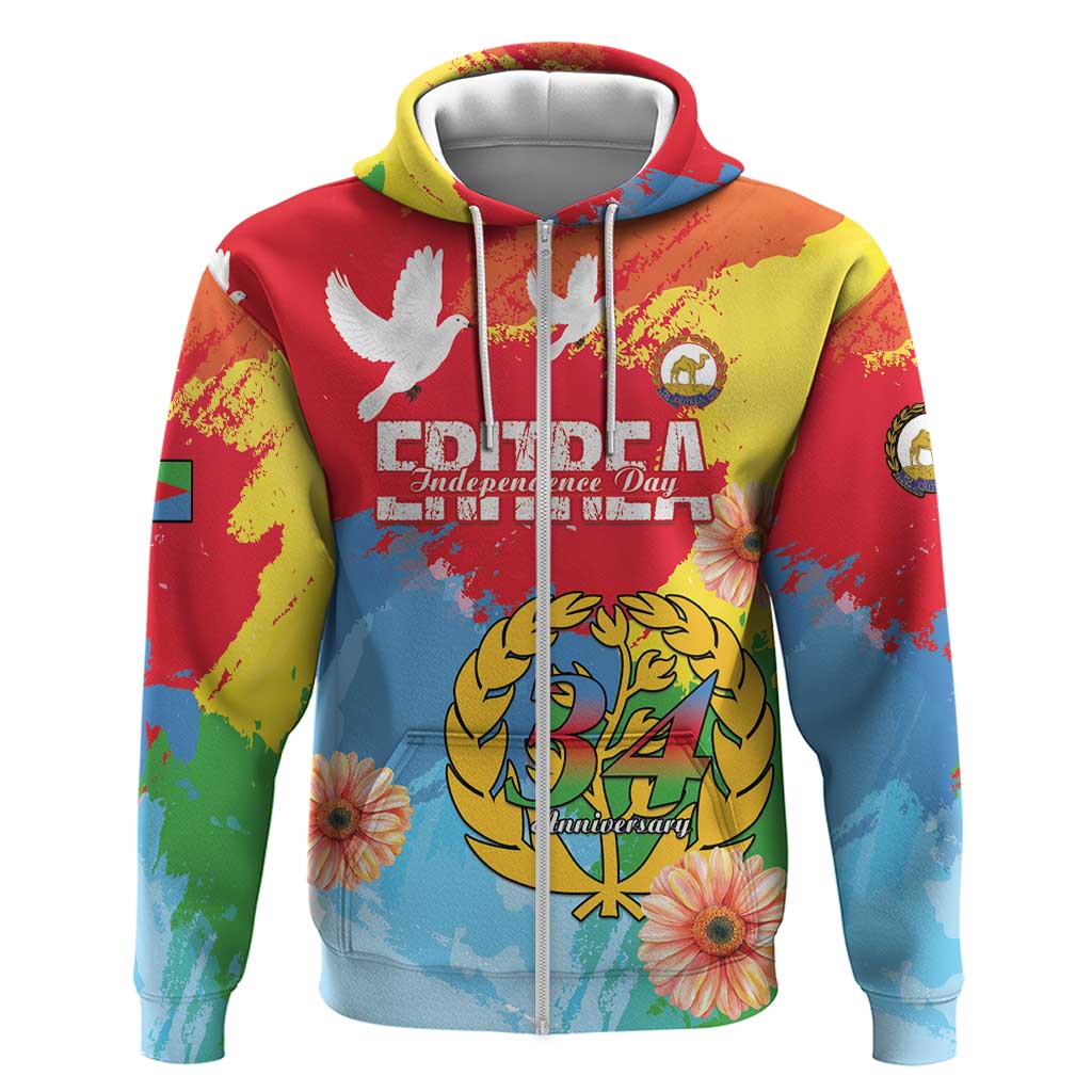 Personalised Eritrea Independence Day Hoodie Grunge Style LT15