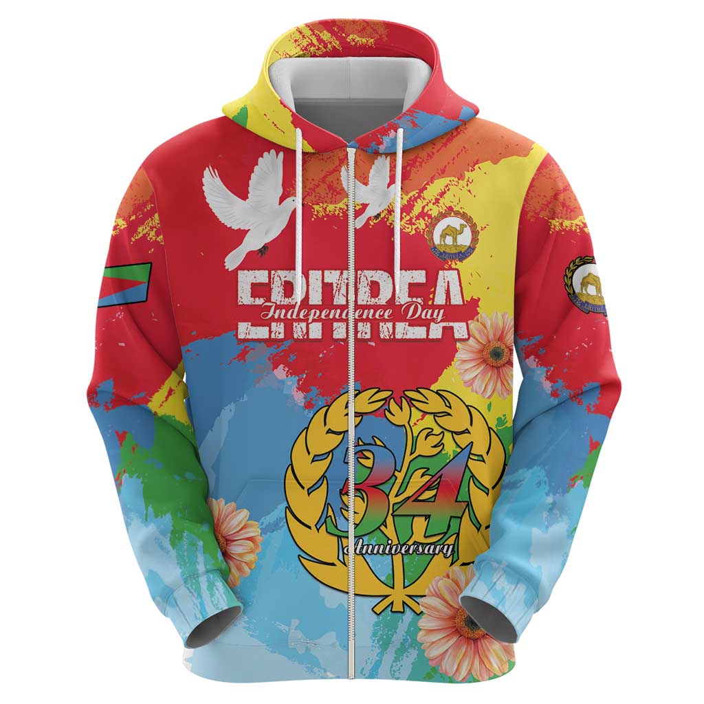 Personalised Eritrea Independence Day Hoodie Grunge Style LT15