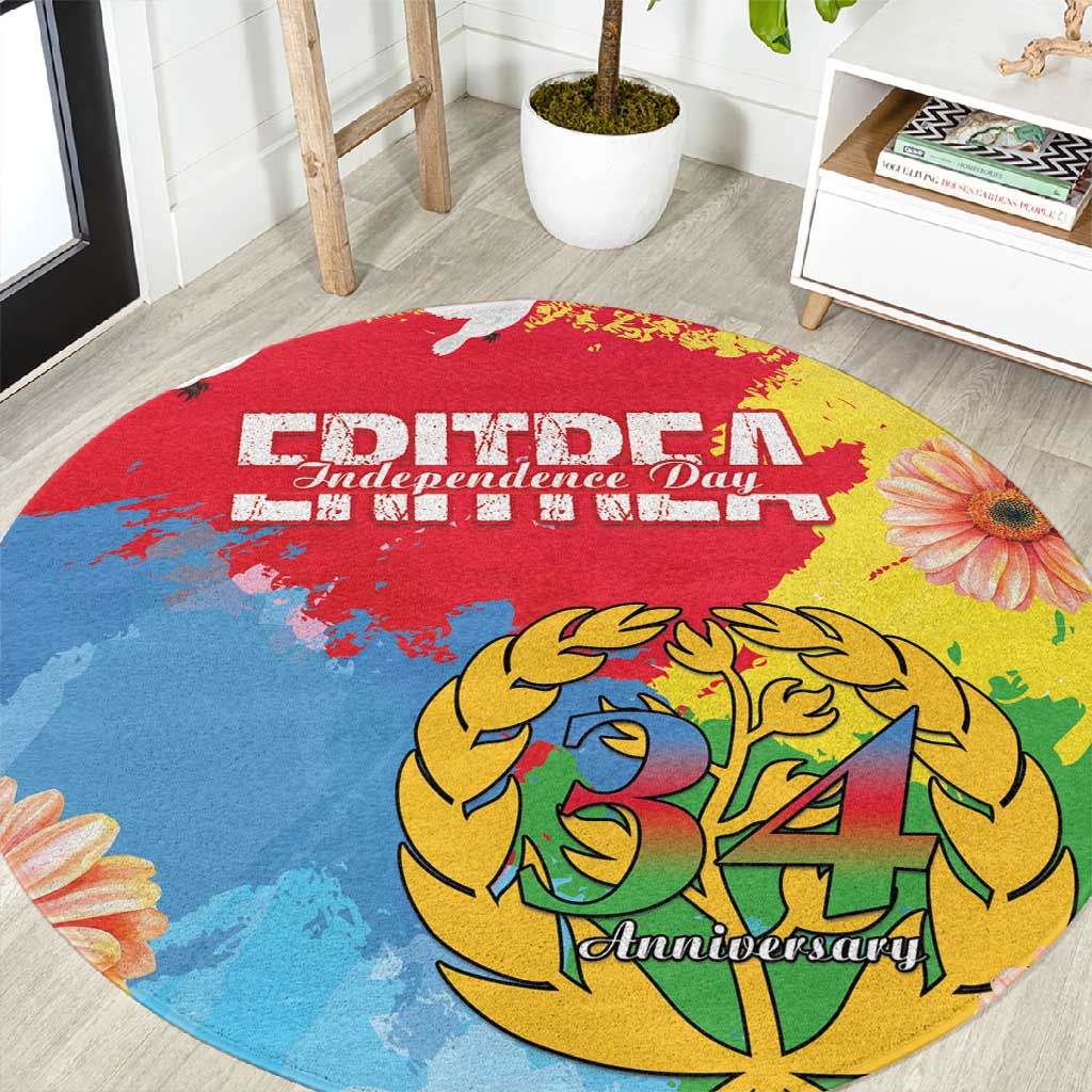Eritrea Round Carpet Happy Independence Day LT15