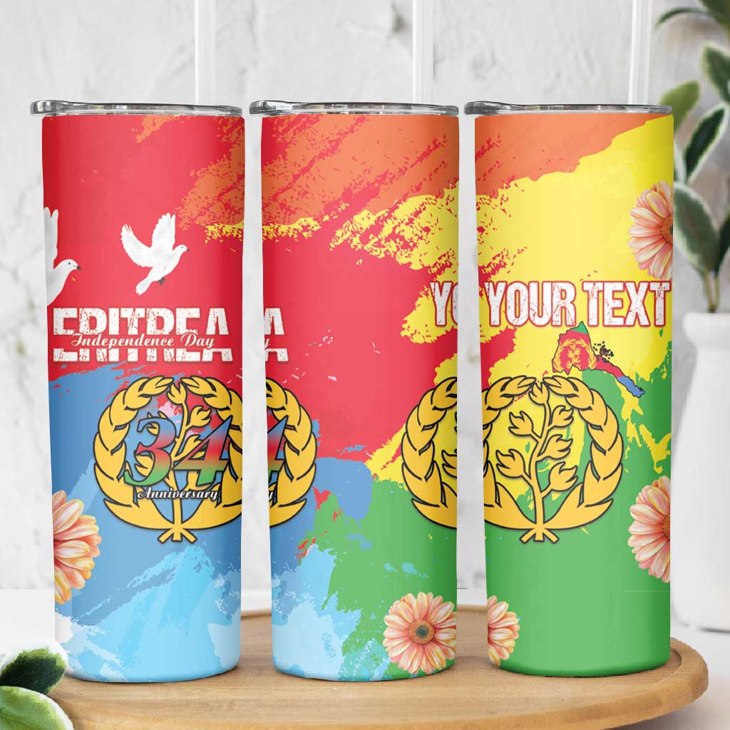 Personalised Eritrea Skinny Tumbler Happy Independence Day LT15