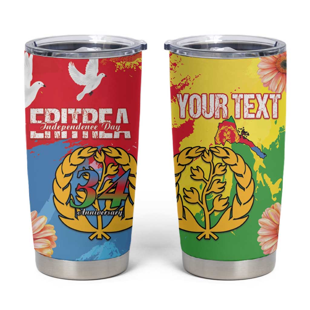 Personalised Eritrea Tumbler Cup Happy Independence Day LT15