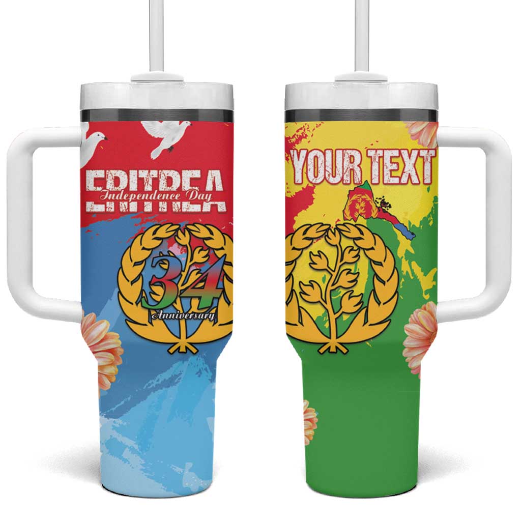 Personalised Eritrea Tumbler With Handle Happy Independence Day LT15