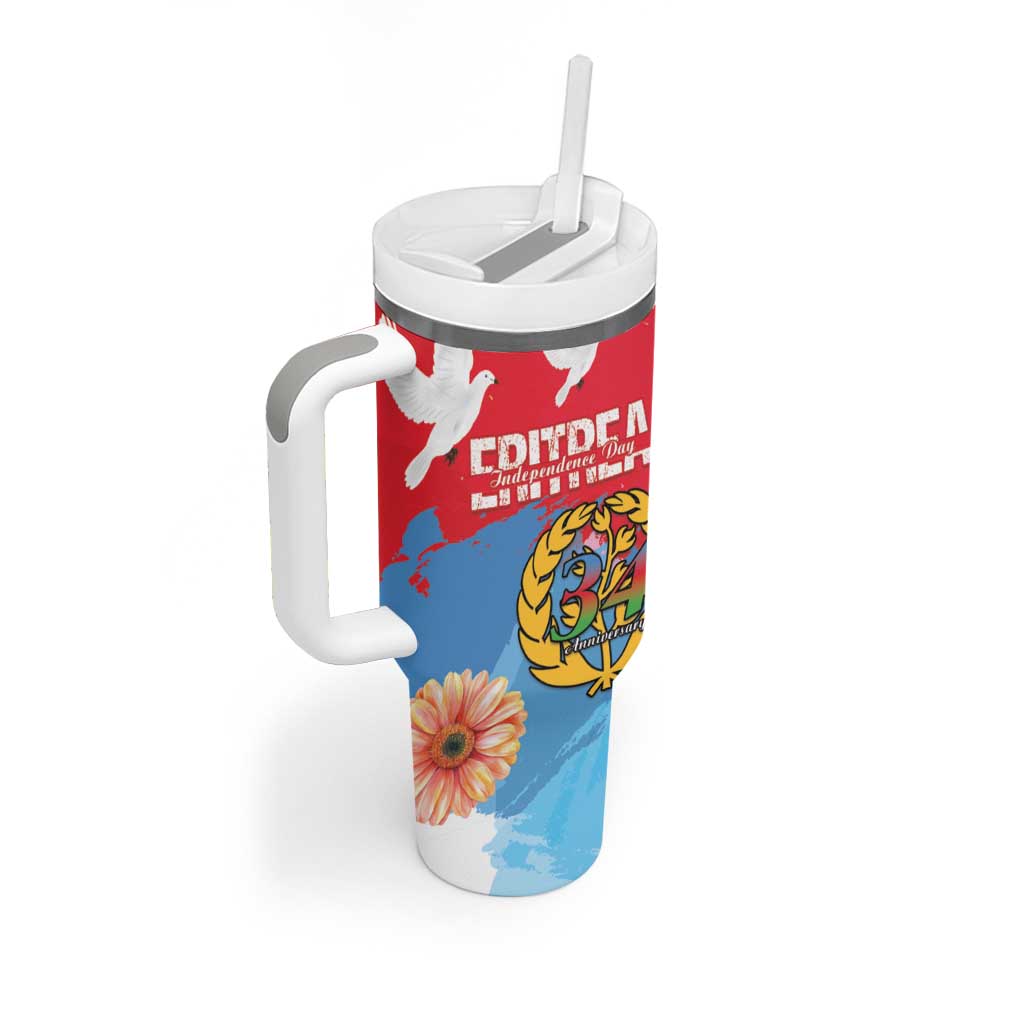 Personalised Eritrea Tumbler With Handle Happy Independence Day LT15