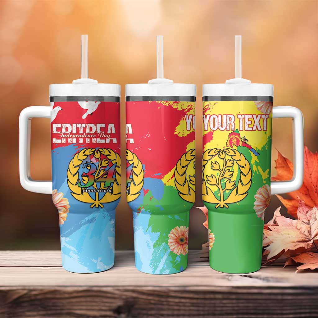 Personalised Eritrea Tumbler With Handle Happy Independence Day LT15