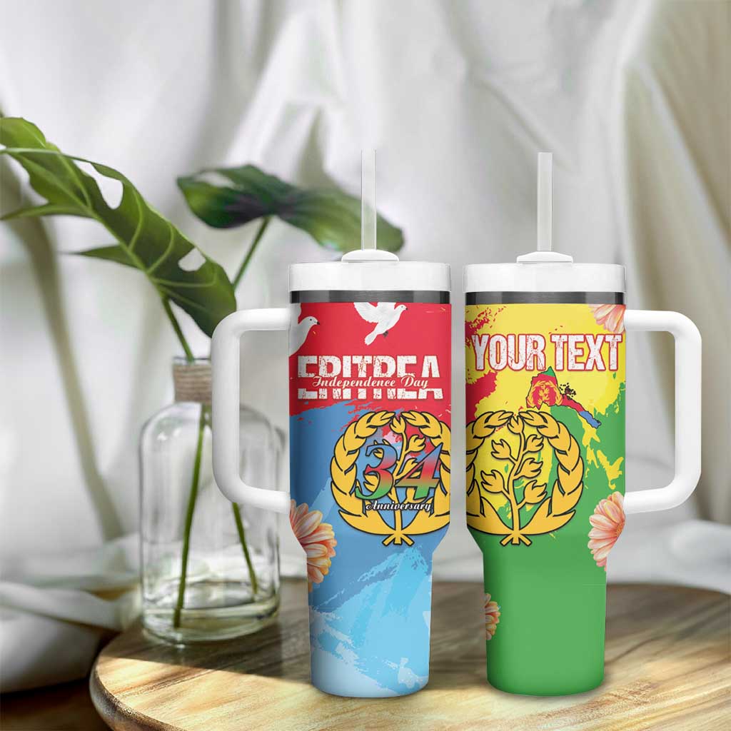 Personalised Eritrea Tumbler With Handle Happy Independence Day LT15