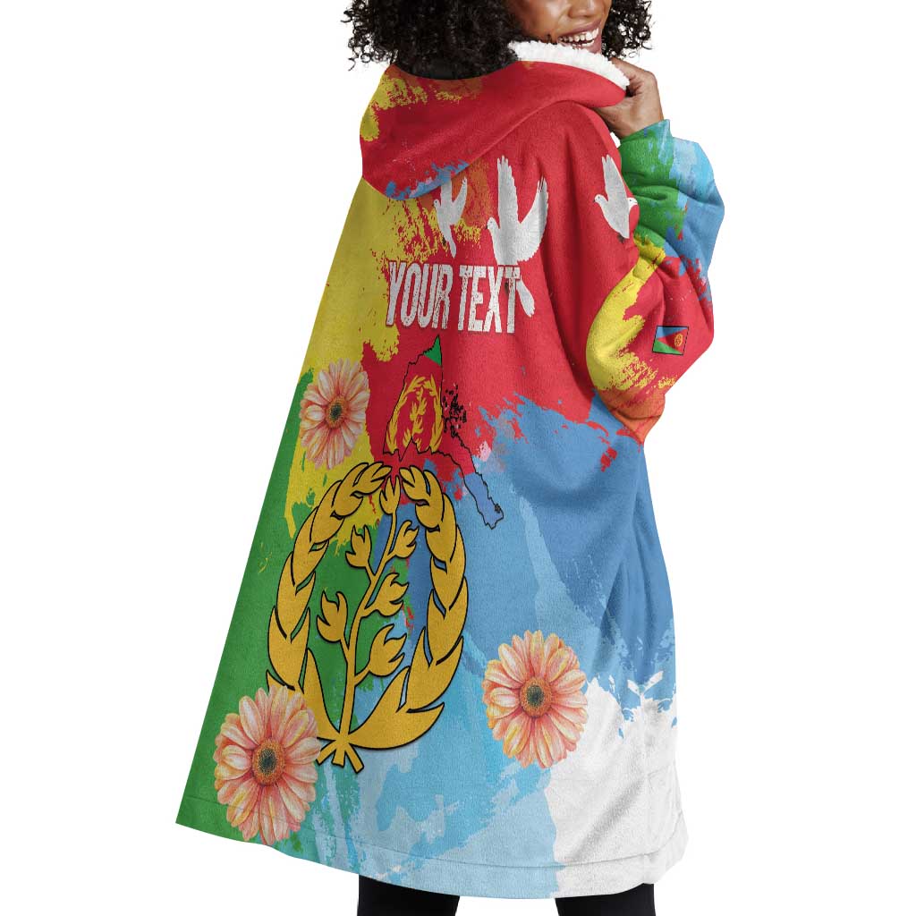 Personalised Eritrea Wearable Blanket Hoodie Happy Independence Day LT15