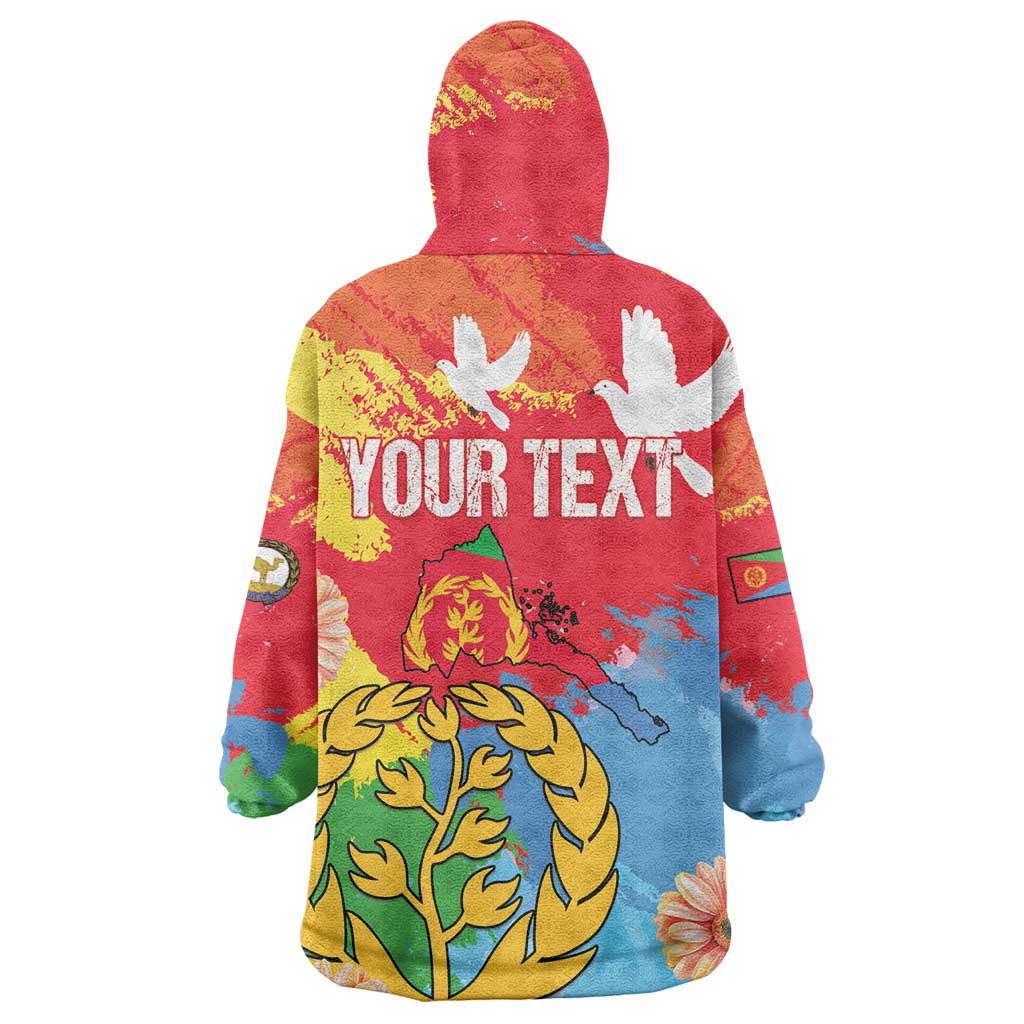Personalised Eritrea Wearable Blanket Hoodie Happy Independence Day LT15