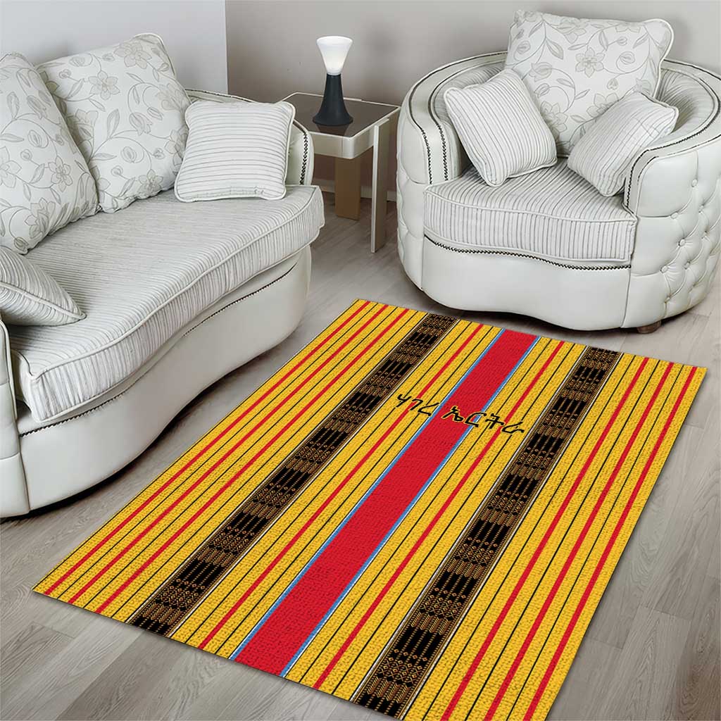 Eritrea Traditional Saho Mix Tilet Pattern Area Rug LT15