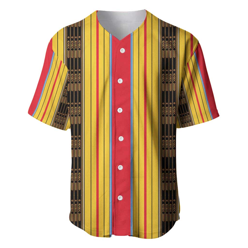 Eritrea Traditional Saho Mix Tilet Pattern Baseball Jersey LT15