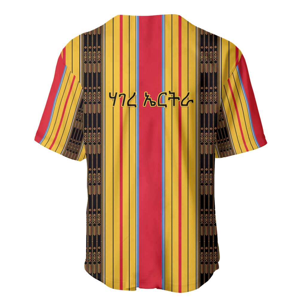 Eritrea Traditional Saho Mix Tilet Pattern Baseball Jersey LT15