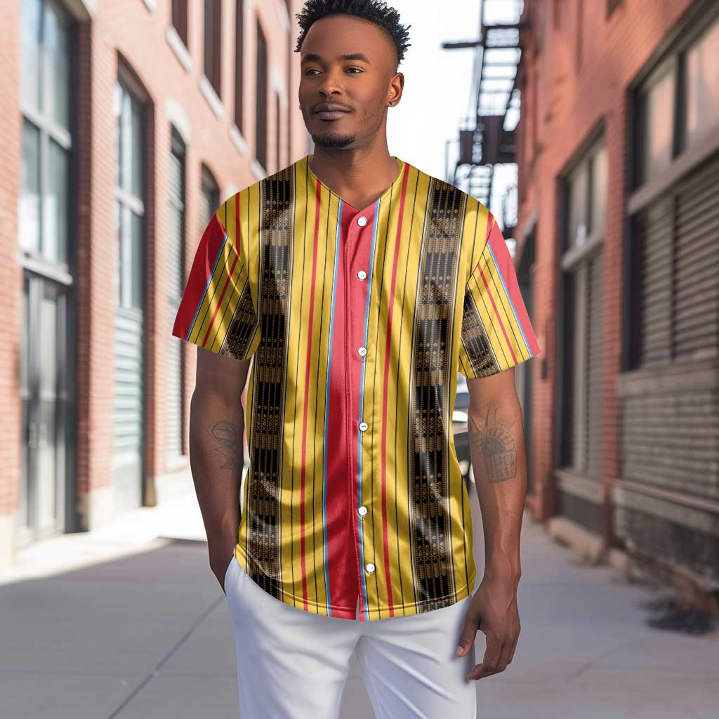 Eritrea Traditional Saho Mix Tilet Pattern Baseball Jersey LT15