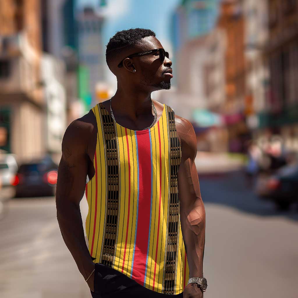 Eritrea Traditional Saho Mix Tilet Pattern Men Tank Top LT15