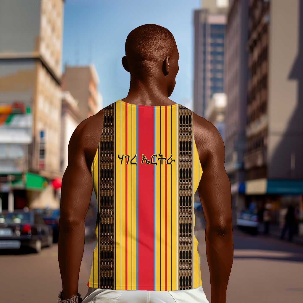 Eritrea Traditional Saho Mix Tilet Pattern Men Tank Top LT15