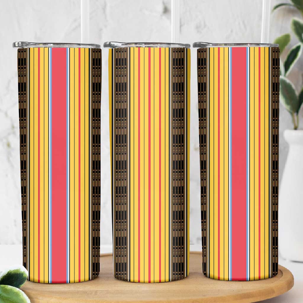 Eritrea Traditional Saho Mix Tilet Pattern Skinny Tumbler LT15