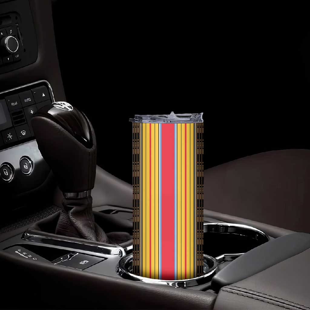 Eritrea Traditional Saho Mix Tilet Pattern Skinny Tumbler LT15