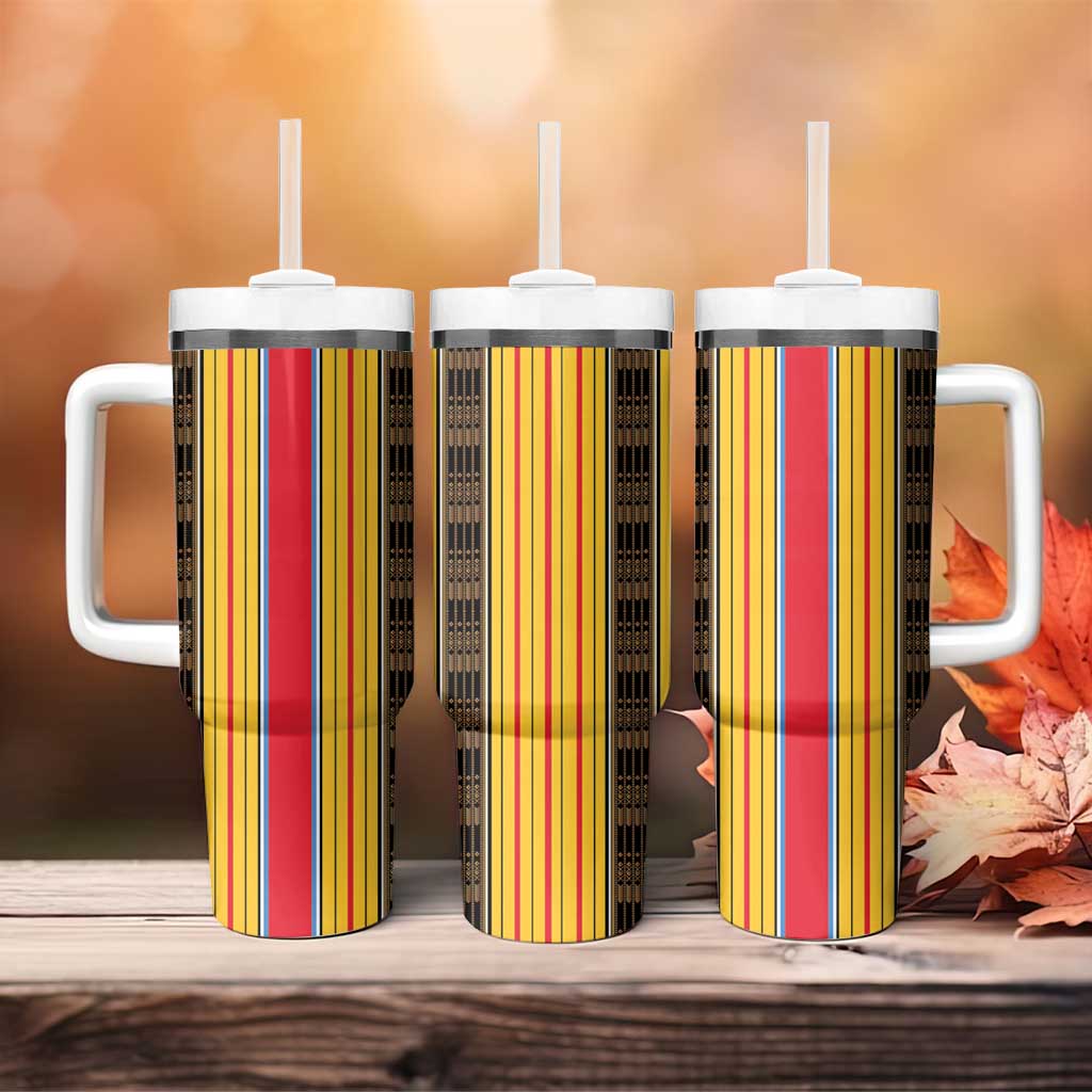 Eritrea Traditional Saho Mix Tilet Pattern Tumbler With Handle LT15