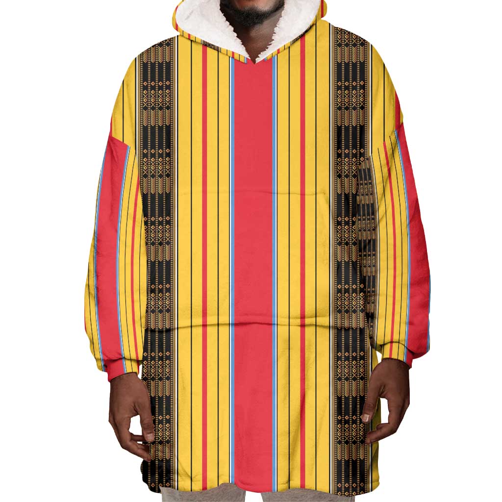 Eritrea Traditional Saho Mix Tilet Pattern Wearable Blanket Hoodie LT15