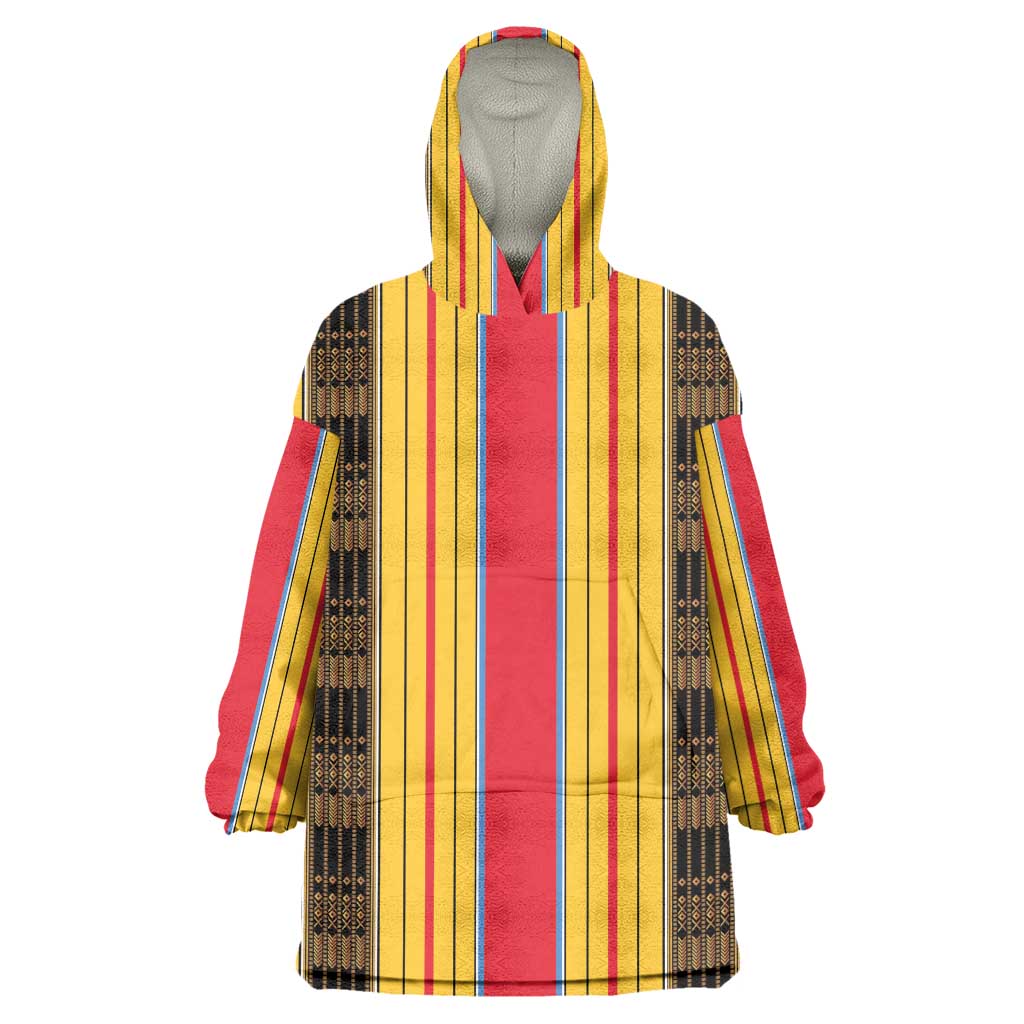 Eritrea Traditional Saho Mix Tilet Pattern Wearable Blanket Hoodie LT15