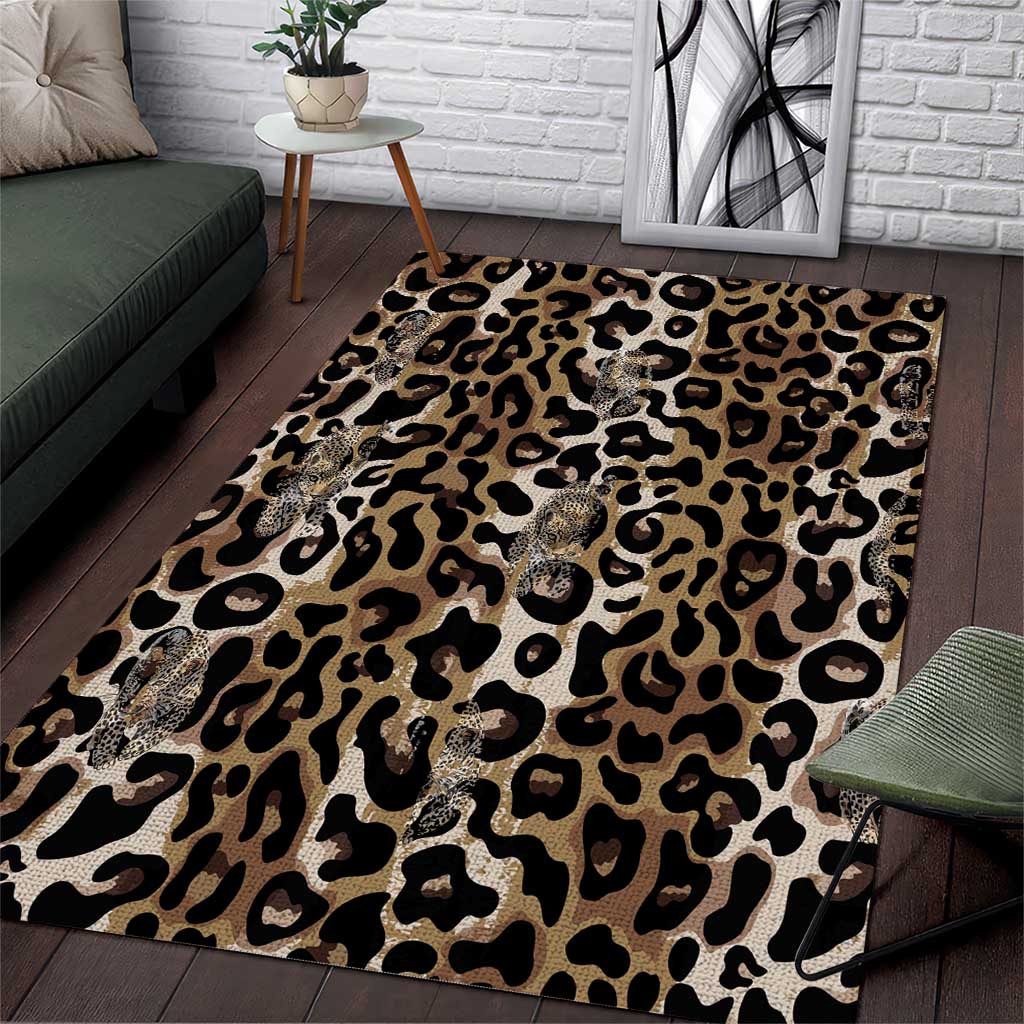African Leopard Skin Pattern Area Rug LT15