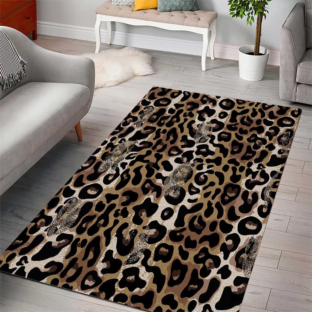 African Leopard Skin Pattern Area Rug LT15