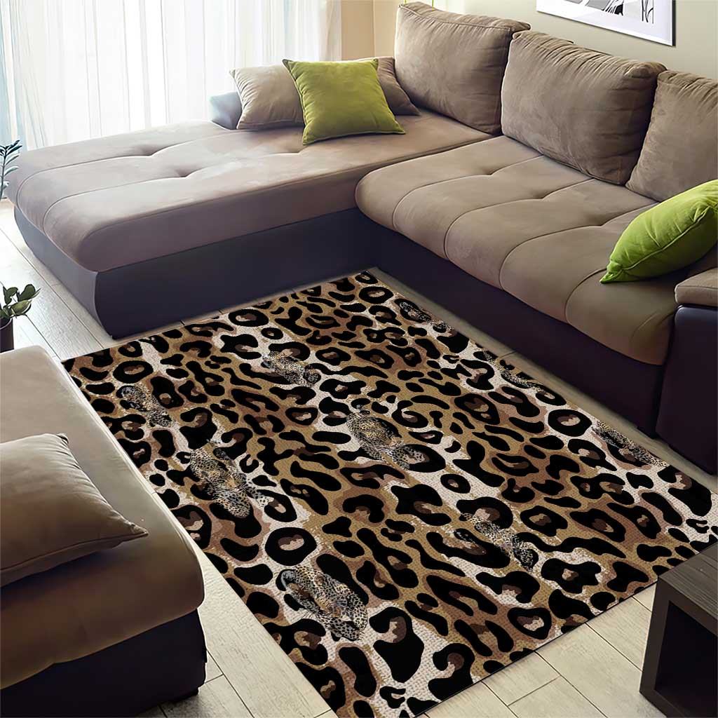 African Leopard Skin Pattern Area Rug LT15