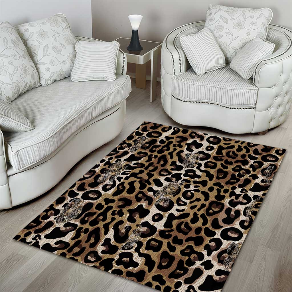 African Leopard Skin Pattern Area Rug LT15