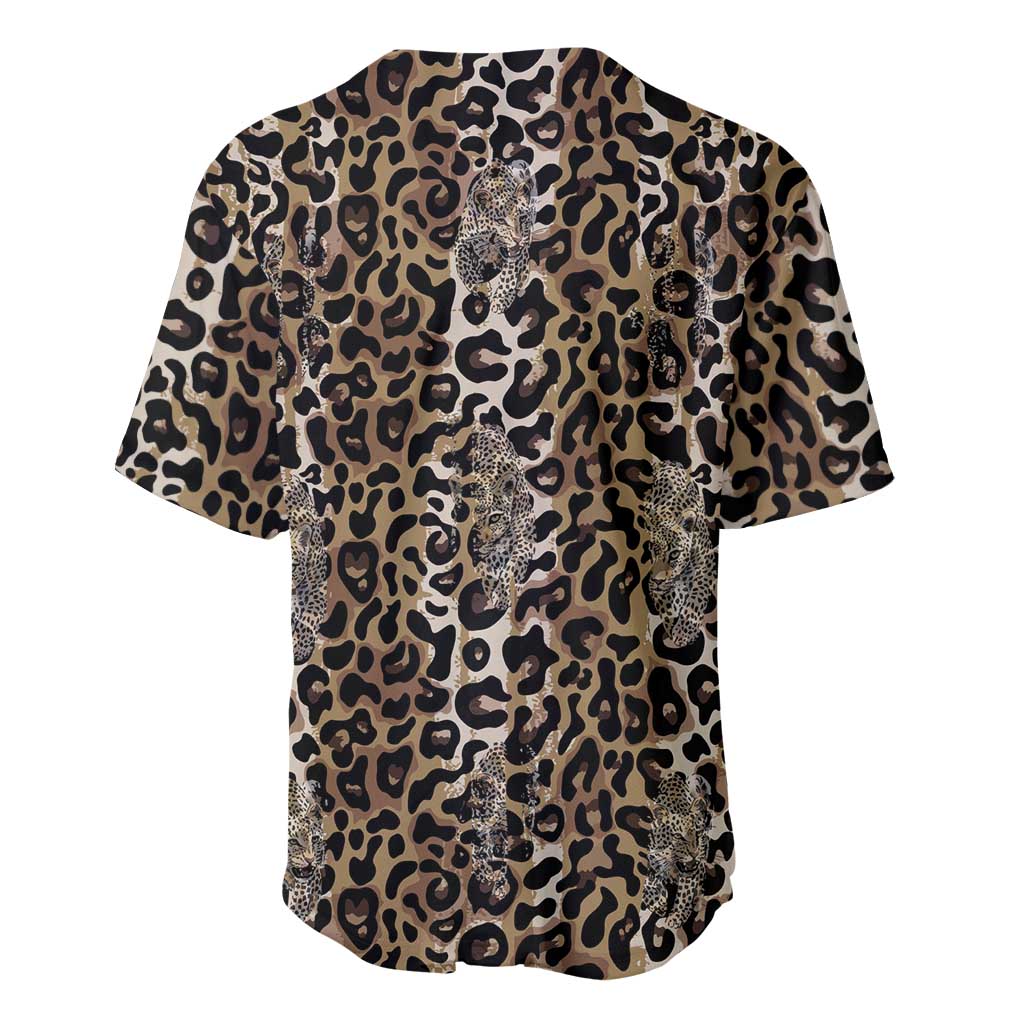 African Leopard Skin Pattern Baseball Jersey LT15