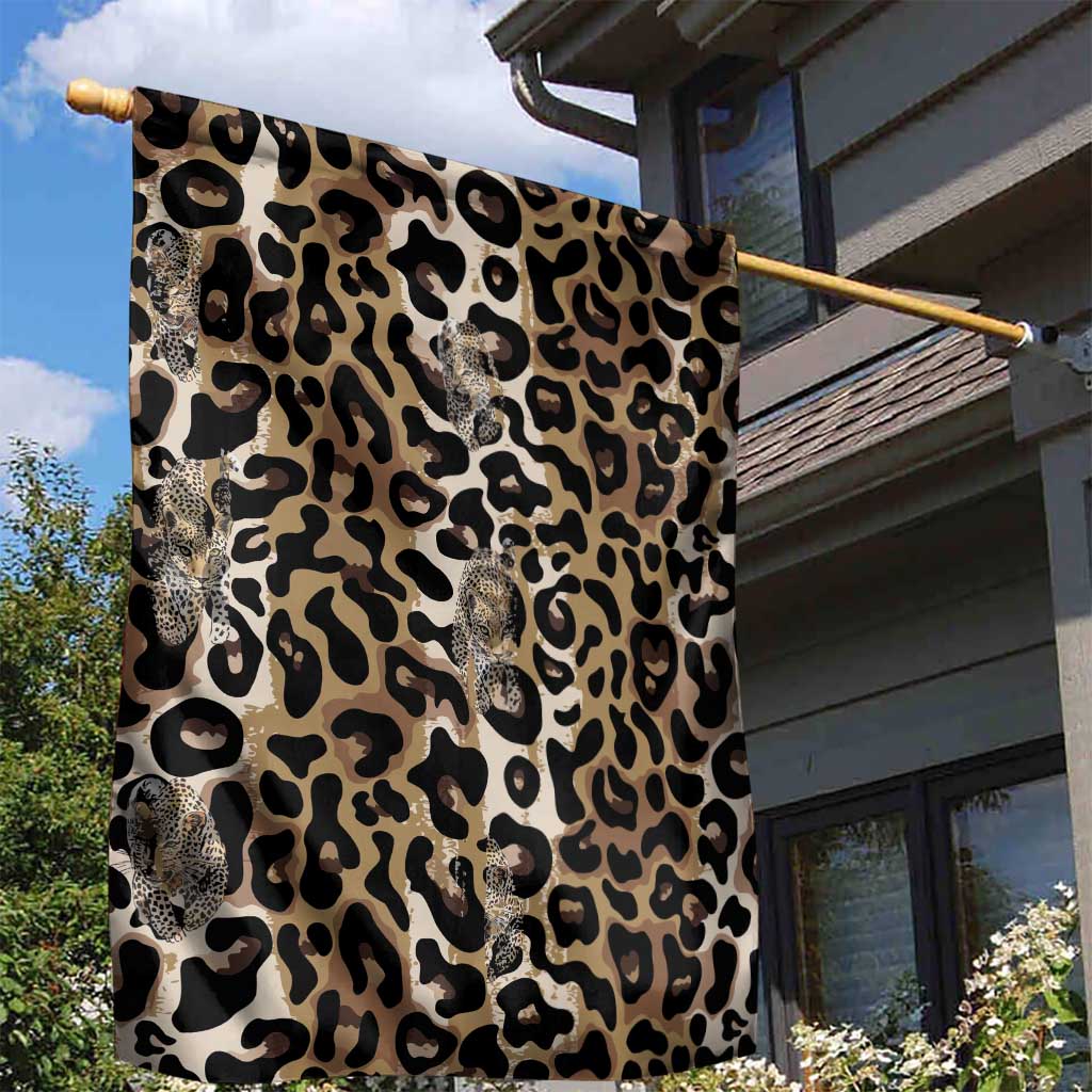 African Leopard Skin Pattern Garden Flag LT15