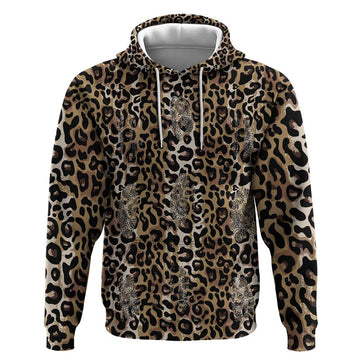 African Leopard Skin Pattern Hoodie LT15