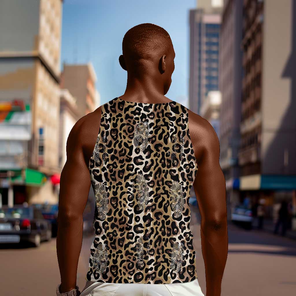 African Leopard Skin Pattern Men Tank Top LT15