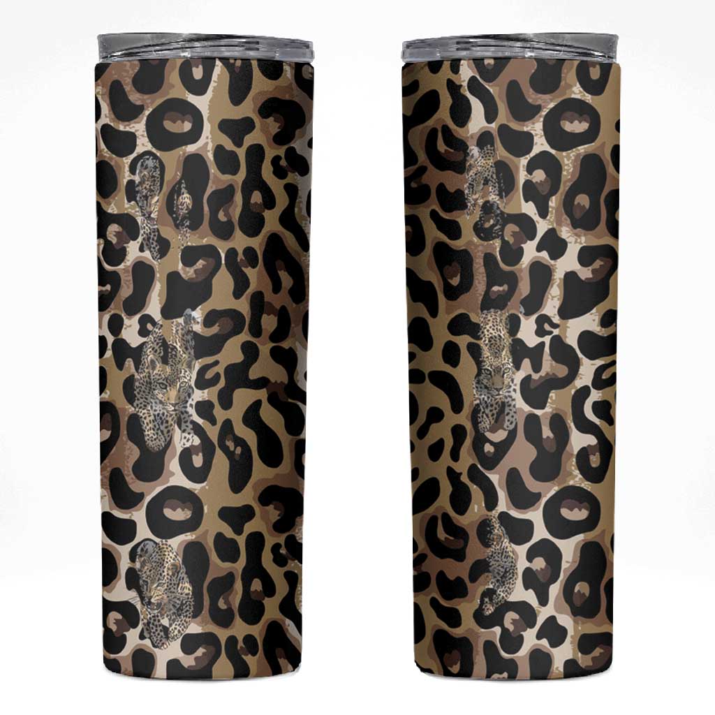 African Leopard Skin Pattern Skinny Tumbler LT15