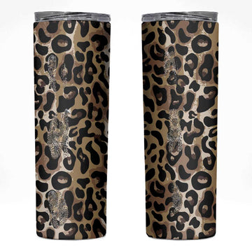 African Leopard Skin Pattern Skinny Tumbler LT15